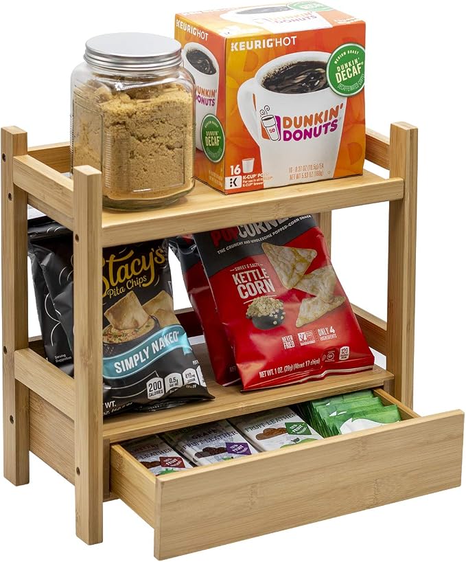Sorbus Bamboo Bathroom Counter Organizer – 2-Tier Shelf - Image 5