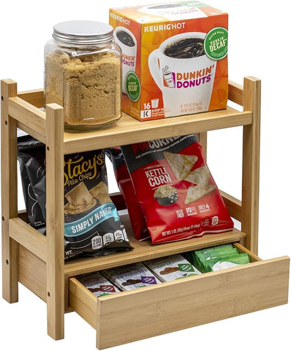 Sorbus Bamboo Bathroom Counter Organizer – 2-Tier Shelf - Image 5