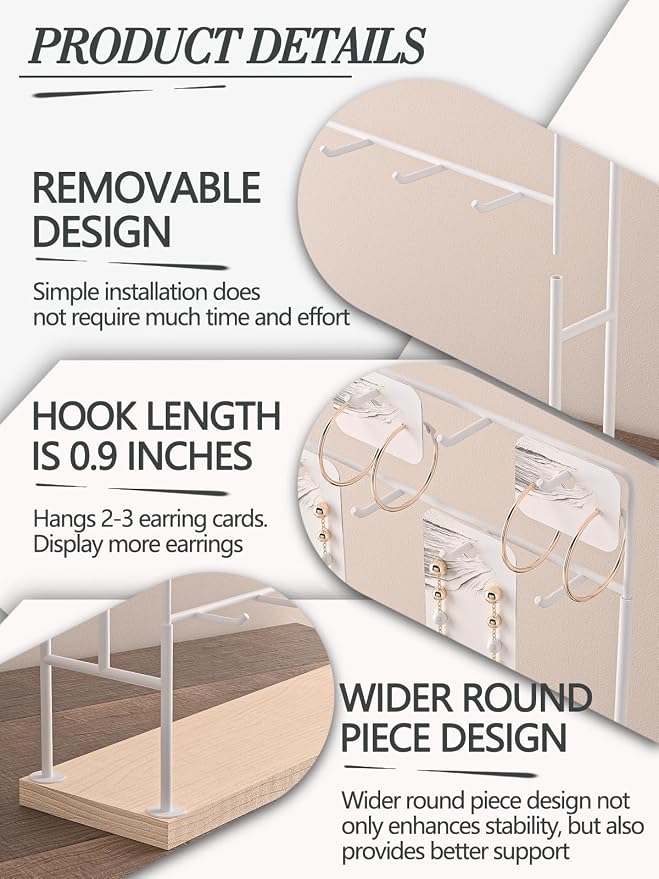 Earring Holder Organizer, Jewelry Card Vendor Booth Display Stand, Keychain - Image 3
