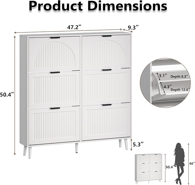 BORNOON Shoe Cabinet for Entryway - Image 2