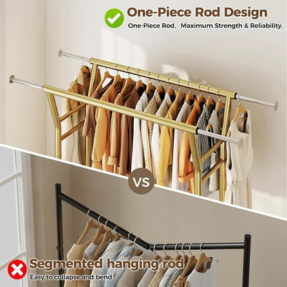 HYSEYY Heavy Duty Clothes Rack, Rolling Clothing Rack - Image 7
