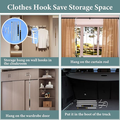Clothes Hook Pole Heavy Duty, 32 to 80In Retail Clothing Hook Pole | Extra Long - Image 9