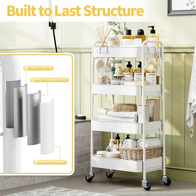 TOOLF 4-Tier Rolling Cart - Image 5