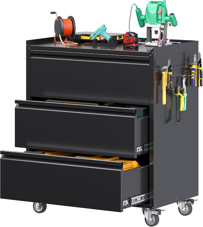 Aobabo Metal Storage Cabinet on Wheels, by Aobabo