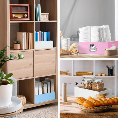 Set of 6 Wood Storage Boxes - Image 5