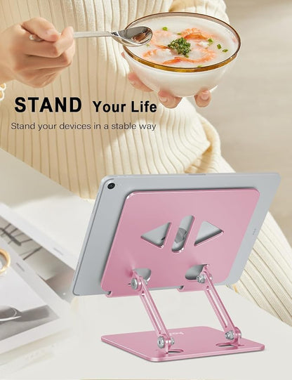 Tablet Stand Holder for Desk, Adjustable Desktop Tablet Holder, Foldable - Image 2