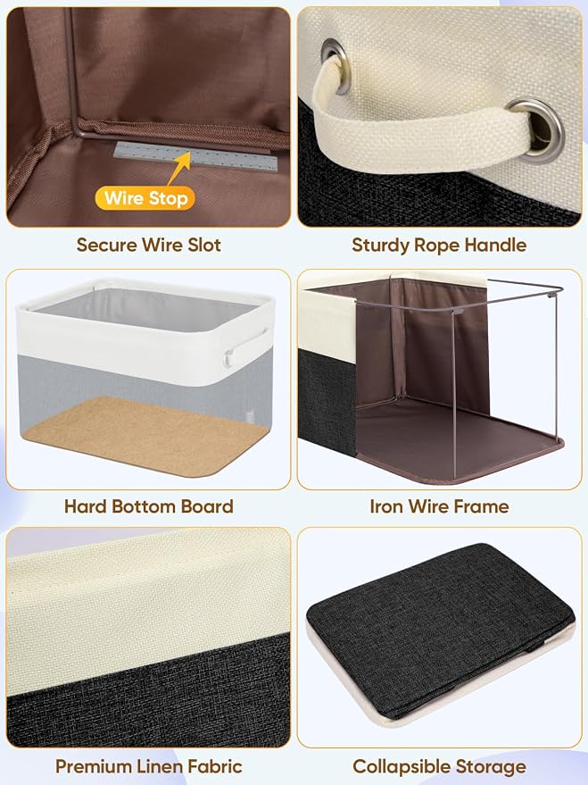 BALEINE 1 Pack Fabric Storage Bins - Image 6