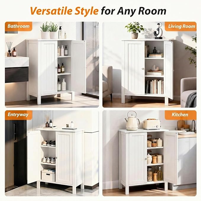 Bonnlo Bathroom Cabinet Free Standing Floor Storage - Image 5