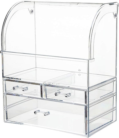 MOOCHI Clear Professional Large Cosmetic Makeup Organizer Bathroom Storage - Image 3
