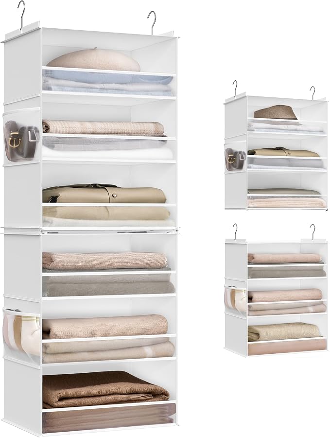 SONGMICS Hanging Closet Organizer, 6-Tier Fabric Storage Shelf, Separable by Unknown
