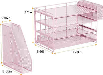 OPNICE Desk Organizer, 4-Tier Desktop File Organizer - Image 4