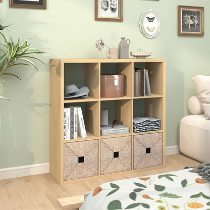 CTESNE【2026 Wooden Thick Frame 9 Cube Storage Organizer Shelf - Image 2