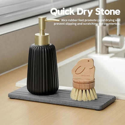 2PCS Diatomite Quick Stone Drying Tray Mat - Image 3