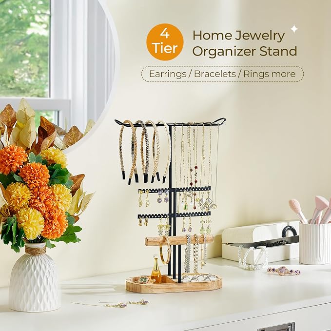 3 Tiers Jewelry Organizer, Earring Holder Organizer - Image 2