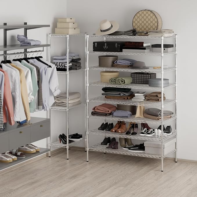 24" Deep x 48" Wide x 74" Height Wire Shelving Kit | 8-Tier | NSF Commercial - Image 4