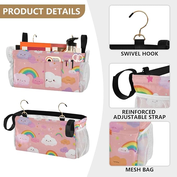 Multicolored Stars Rainbows Bedside Caddy - Image 5