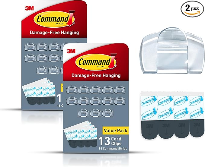 Command Round Cord Clips, Damage Free Hanging Cable, by Unknown