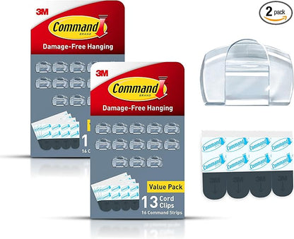 Command Round Cord Clips, Damage Free Hanging Cable, by Unknown