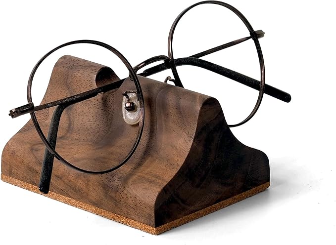 Handmade Wood Carving Eyeglasses Stand Wood Glasses Holder Sunglasses Display by Unknown