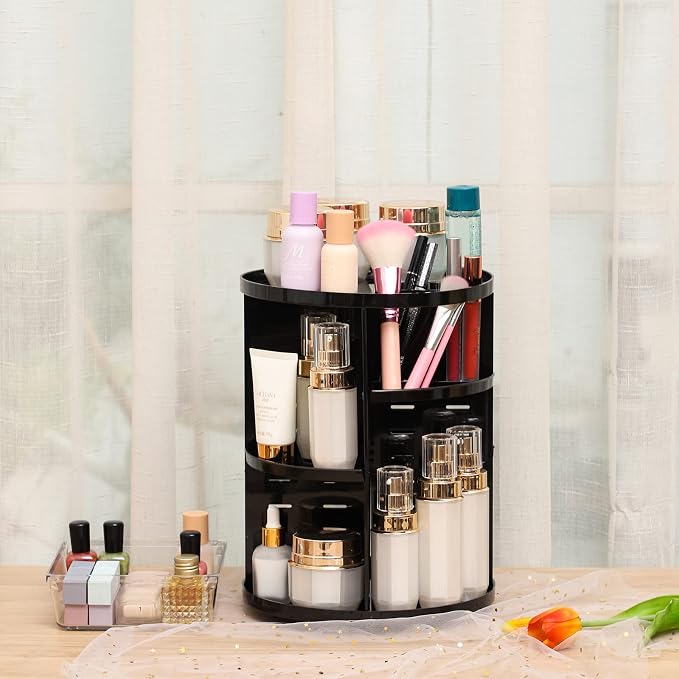Cq acrylic Rotating Makeup Organizer - Image 4