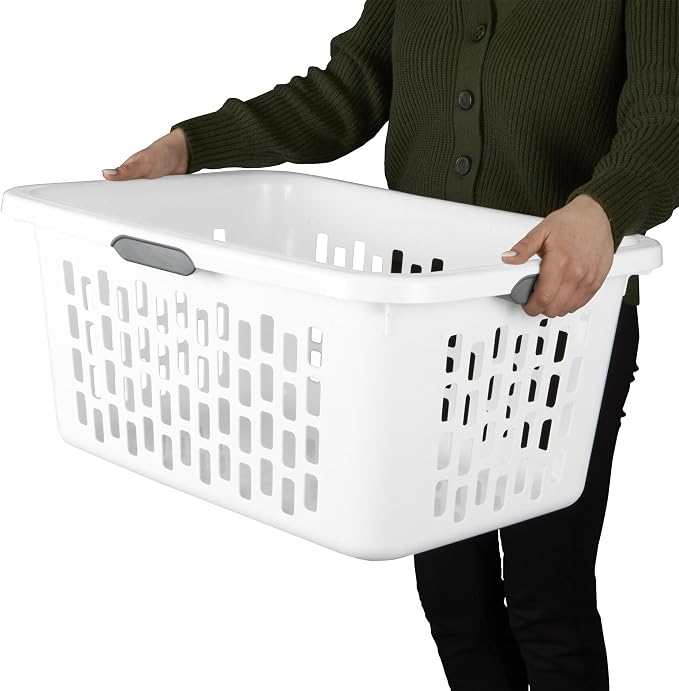 Sterilite Laundry Basket, Plastic Clothes Hamper, Large Rectangle Bin - Image 8