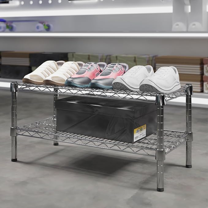 14" Deep x 30" Wide x 14" Height Wire Shelving Kit | 2-Tier | NSF Commercial - Image 2