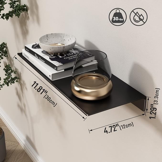 Danpoo 12 inch Metal Floating Shelves - Image 3