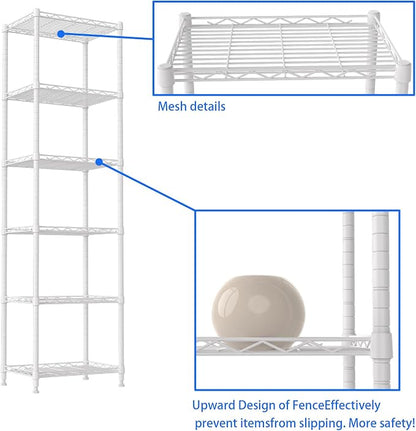 REGILLER 6 Wire Shelving Steel Storage Rack Adjustable Unit Shelves - Image 7