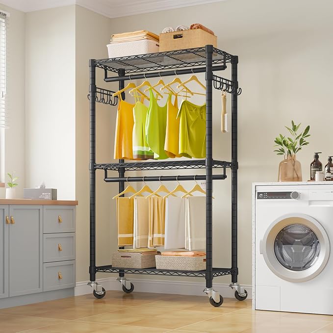 VIPEK R2 Mini Rolling Clothes Rack Heavy Duty Clothing Rack - Image 2
