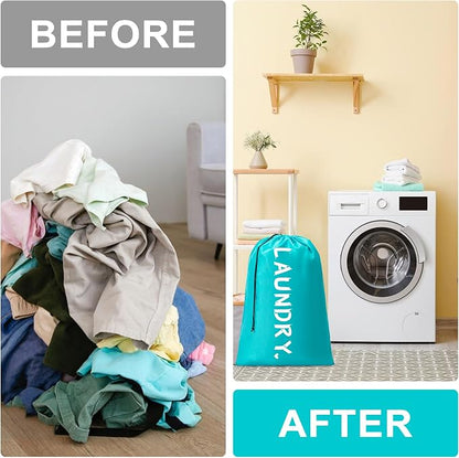 4 Pack XL Travel Laundry Bag, Machine Washable Dirty Clothes Organizer - Image 7