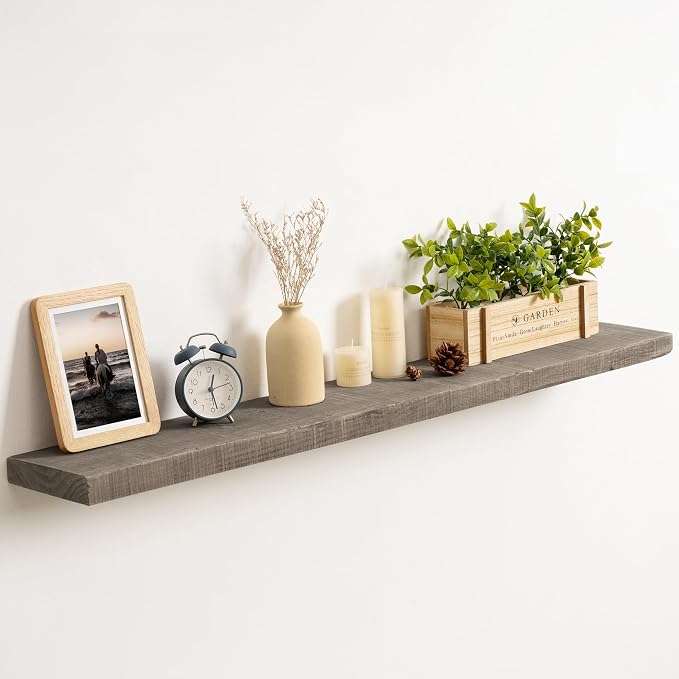 FLYJOE 44 Inch Long Solid Wood Floating Shelves by FLYJOE