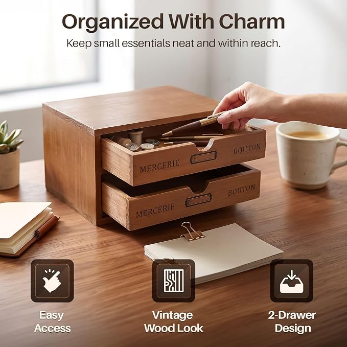 Flexzion Wooden Storage Box - Image 3