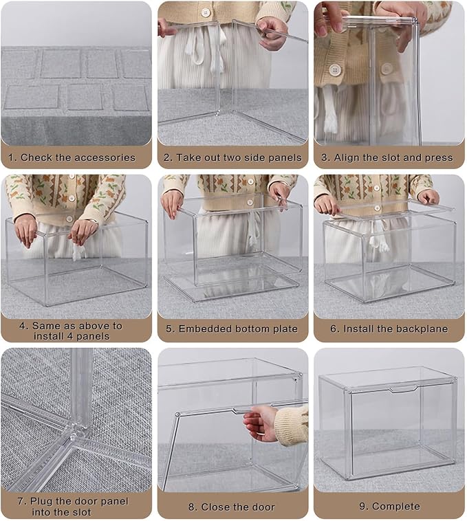 Clear Stackable Plastic Storage Bins - Image 9