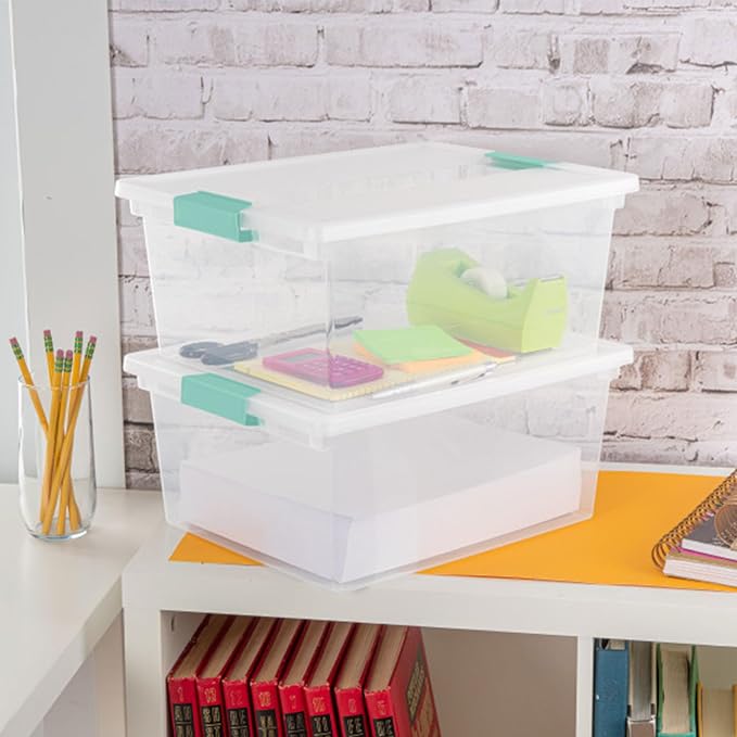 Sterilite Clip Box, Stackable Clear Plastic Bins- Deep, Arts or Crafts Supplies - Image 9