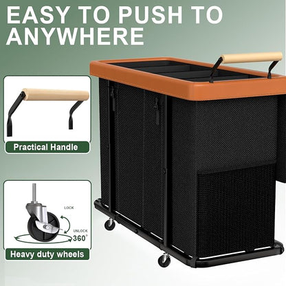 300L Extra Large Fashion Laundry Sorter 4 Section - Image 3