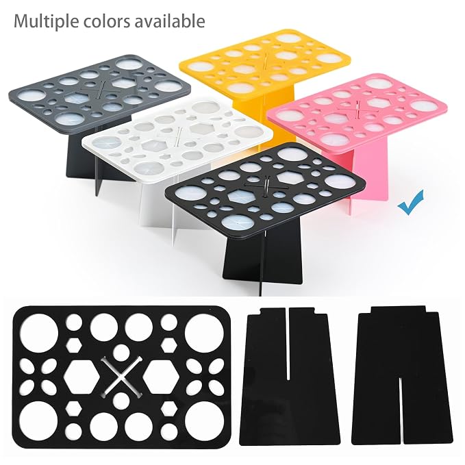 Brush Drying Rack, Brushes Dryer, Collapsible 28 Slot Acrylic Brush Holder - Image 7