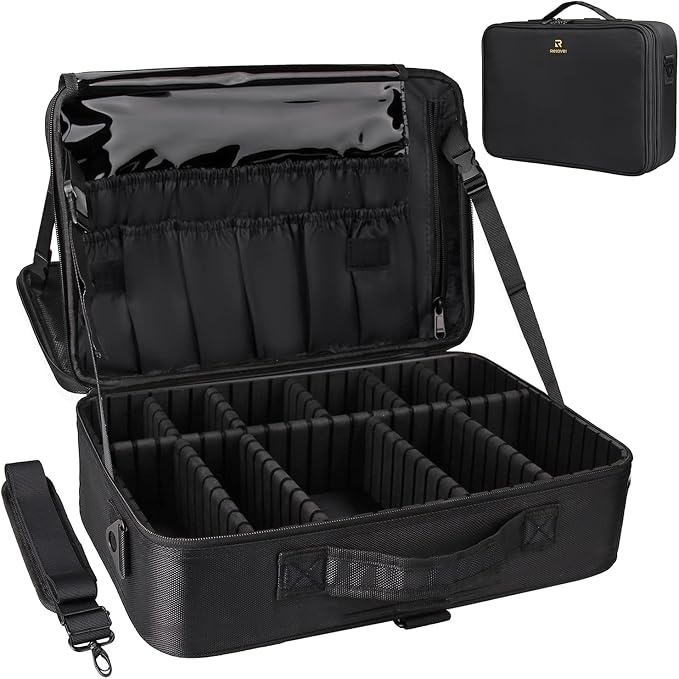 Relavel Makeup Case Large Makeup Bag Professional Train Case 16.5 inches Travel by Relavel