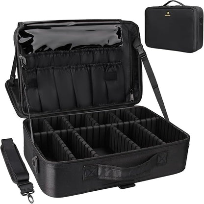 Relavel Makeup Case Large Makeup Bag Professional Train Case 16.5 inches Travel by Relavel