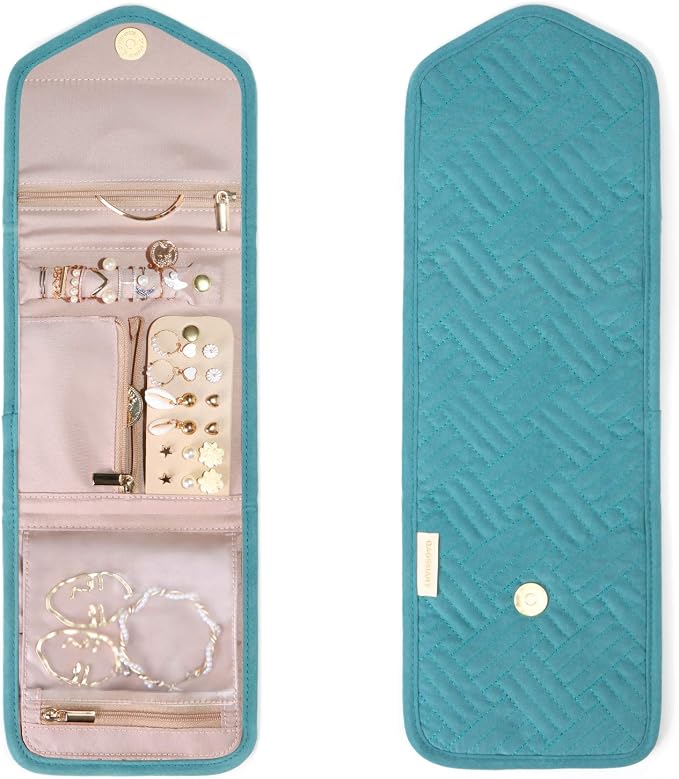 BAGSMART Travel Jewelry Organizer Case Foldable Jewelry Roll - Image 8