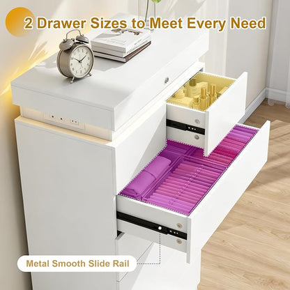 Vipbear 48.4" Tall White Dresser - Image 4