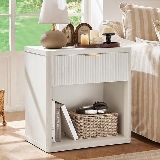 LEYAOYAO Fluted Nightstand by LEYAOYAO-Findtheshiningpointofyourideallife%EF%BC%81