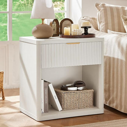 LEYAOYAO Fluted Farmhouse Nightstand Set of 2 - Image 2
