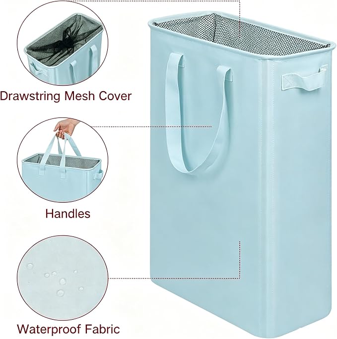 efluky Slim Laundry Basket, Narrow Laundry Hamper - Image 3