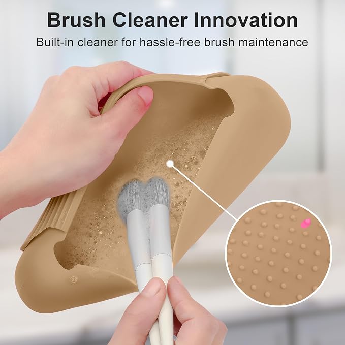 Silicone Travel Makeup Brush Holder - Image 4