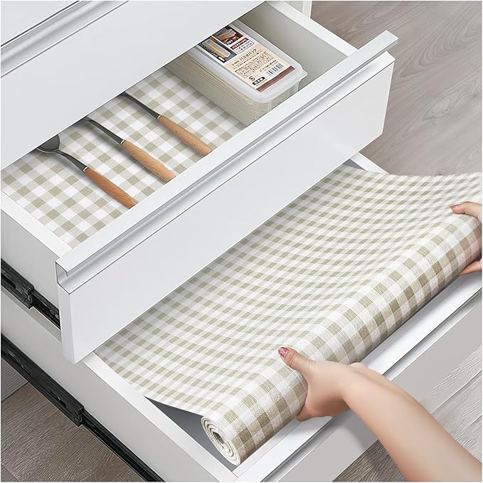 Drawer and Shelf Liner, Non-Slip Kitchen Cabinet Liners Non-Adhesive Thick by ALIUNI