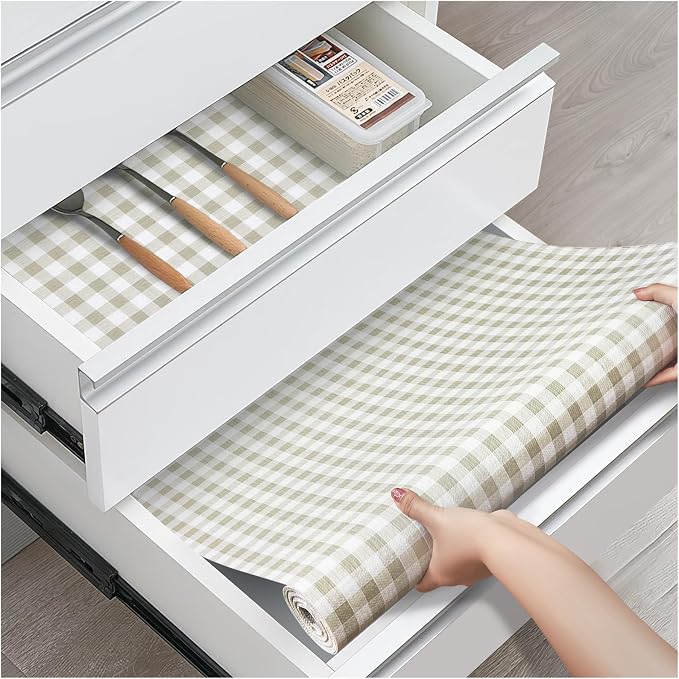 Drawer and Shelf Liner, Non-Slip Kitchen Cabinet Liners Non-Adhesive Thick by ALIUNI