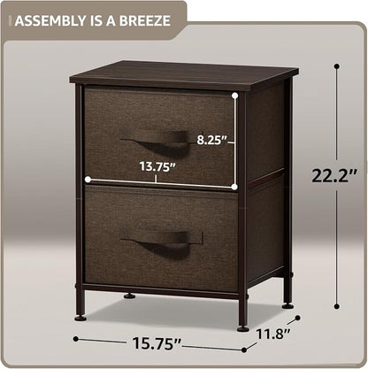 Sorbus Nightstand with 2 Drawers - Image 3