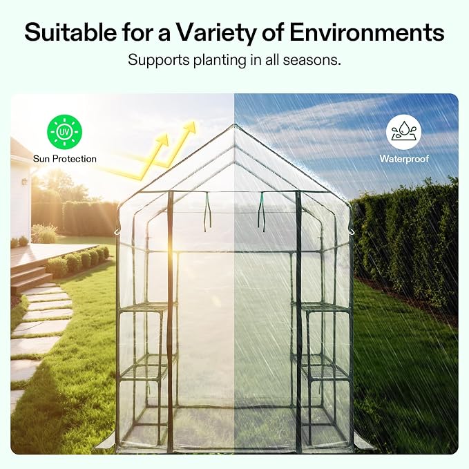 VIVOSUN 57x57x77-Inch Transparent Mini Walk-in Green House - Image 4