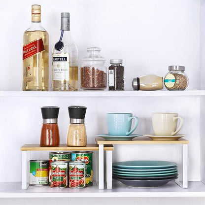 NEX Kitchen Cabinet and Counter Shelf Organizer, Stackable & Expandable - Image 2