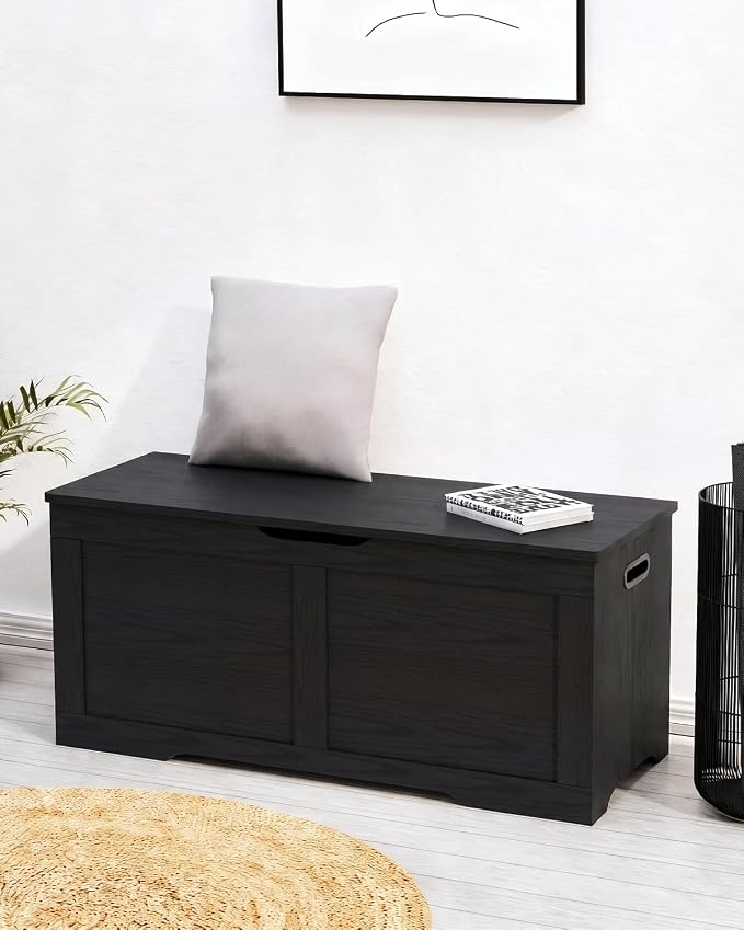 Timberer 39.4" Wooden Storage Chest, Extra Large Storage Trunk | Storage Bench - Image 8